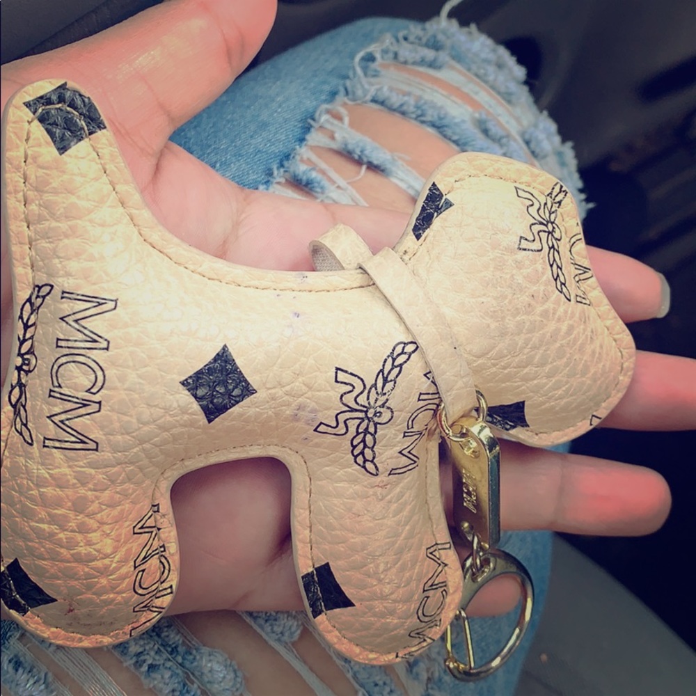 MCM purse charm
